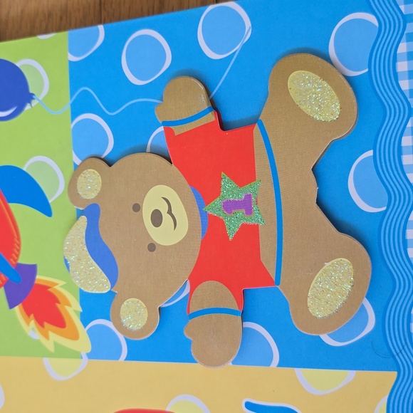 Set of Two Baby Boy 1st Birthday Gift Bag Colorful Birthday Gift Bag 12.5"×10.5" - Picture 6 of 7